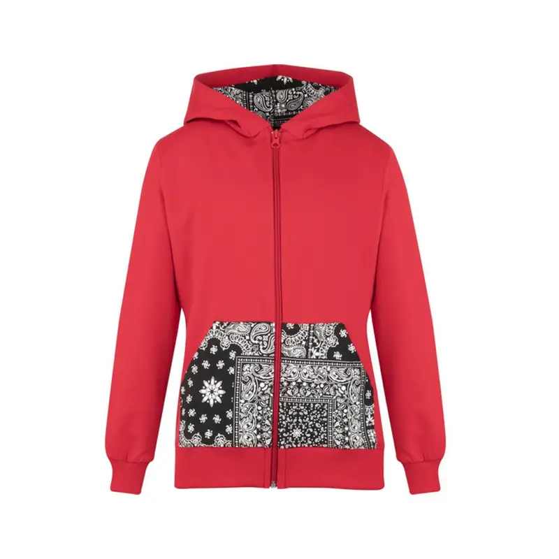 Felpa Zip E Cappuccio Maximilian Rosso Bambino 10 Anni