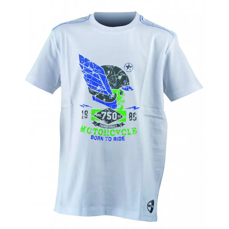 T-Shirt Teschio Bianco Bambino 8 Anni