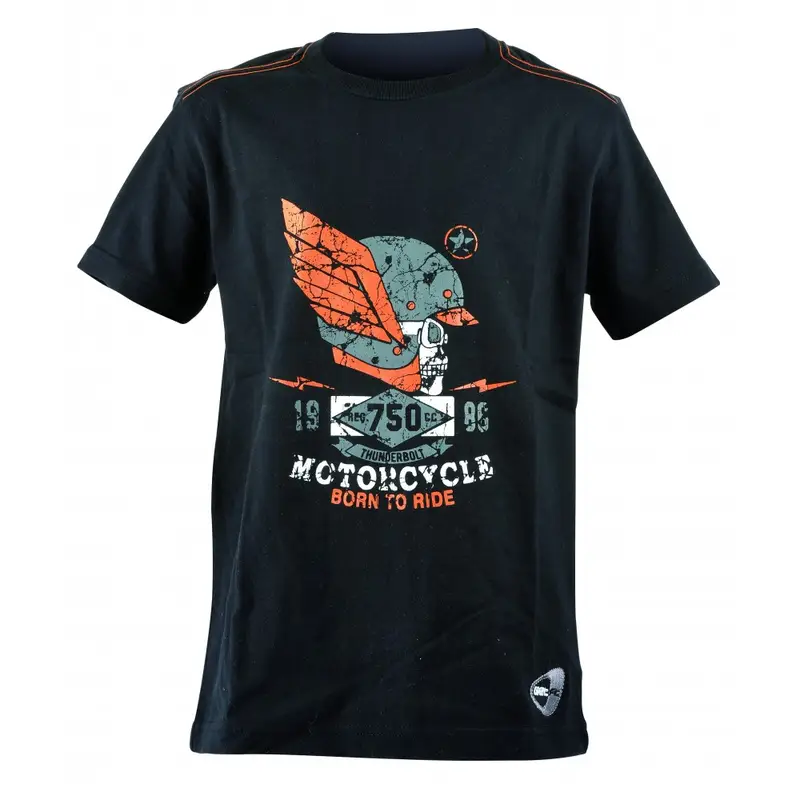 T-Shirt Teschio Nero Bambino 6 Anni