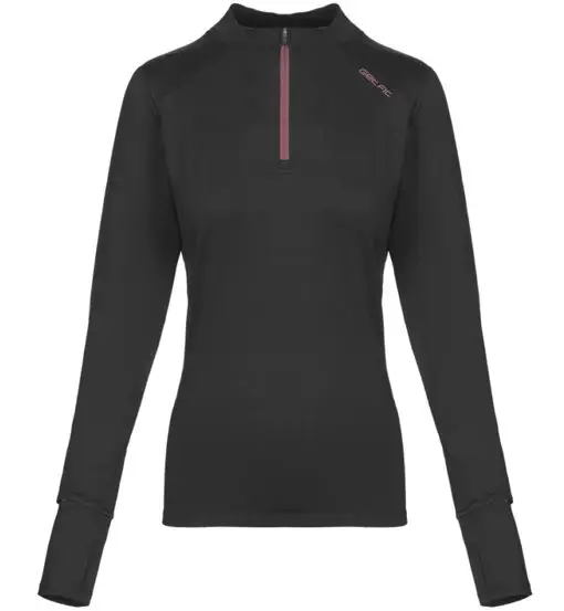 Top Half Zip - felpa con zip - donna Black