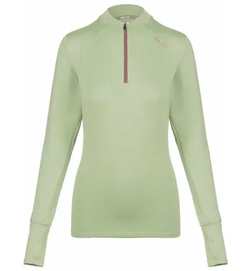 Top Half Zip - felpa con zip - donna Green