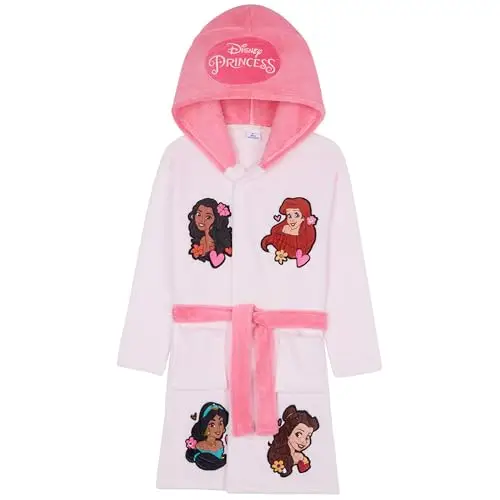 Get Trend Disney Princess Vestaglia Bambina Adolescenti Accappatoio con Cappuccio Abbigliamento da Casa Regali per Lei