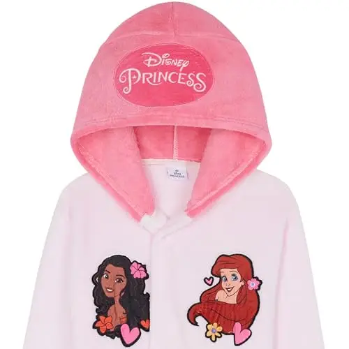 Get Trend Disney Princess Vestaglia Bambina Adolescenti Accappatoio con Cappuccio Abbigliamento da Casa Regali per Lei miniatura 3