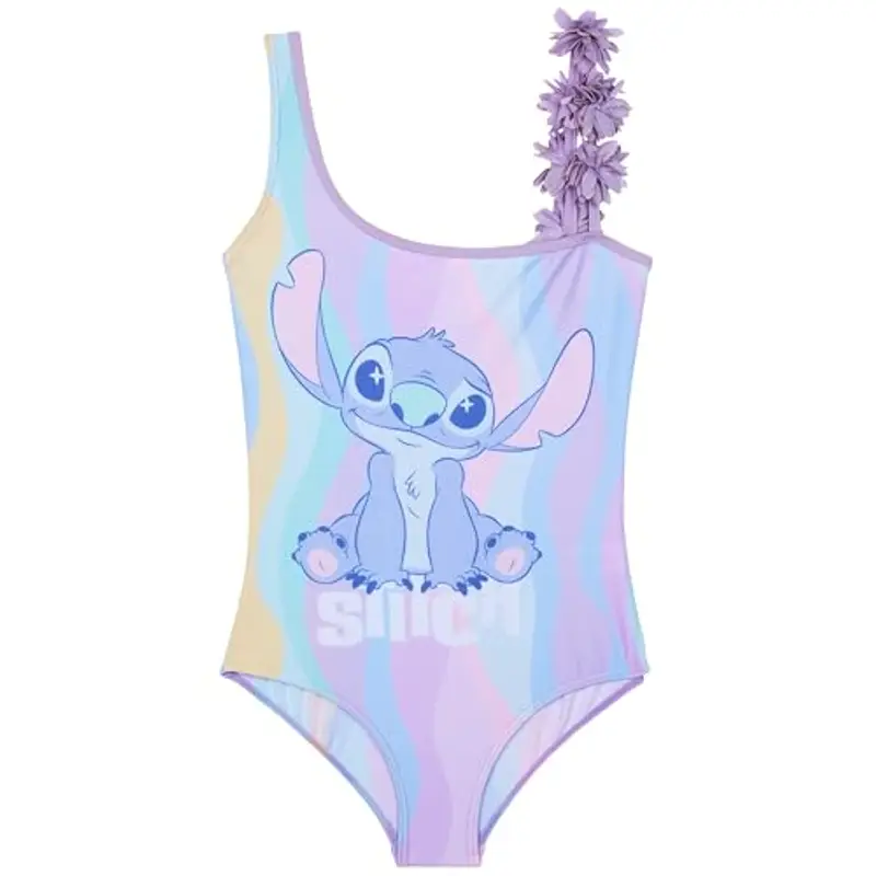 Get Trend Disney Stitch Costume Piscina Bambina Ragazza Costume Intero Elastico Costumi da Bagno Costumi Bimba Idee Regalo (9-10 Anni, Multicolori Stitch)