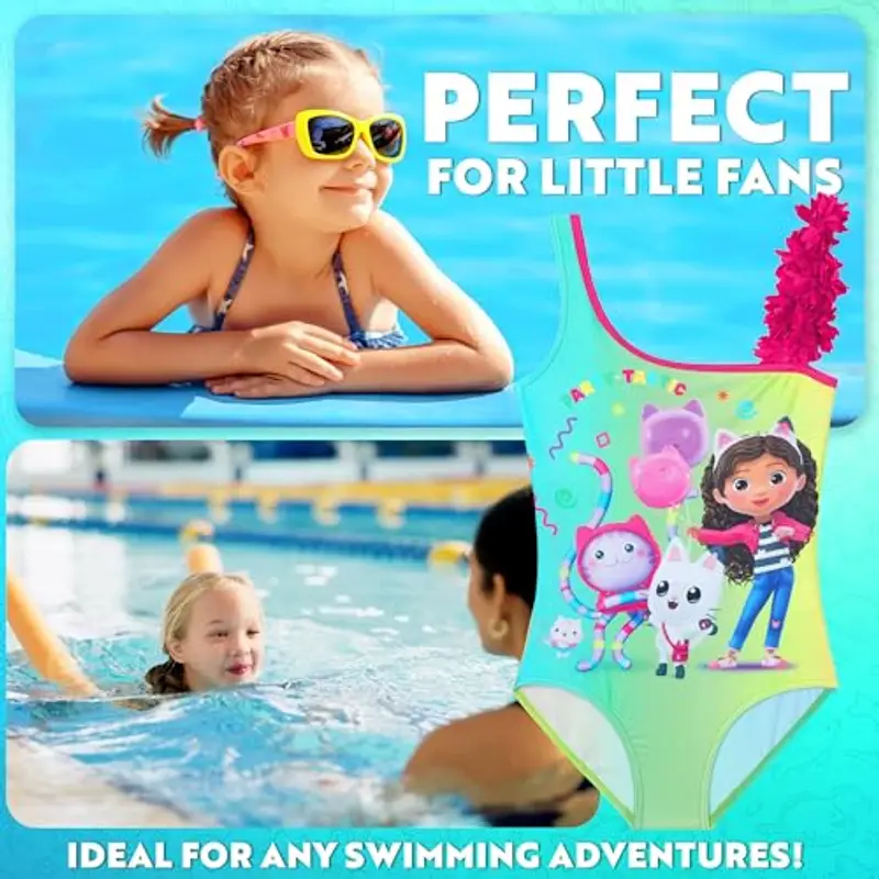 Get Trend Gabby’s Dollhouse Costume Piscina Bambina Ragazza Costume Intero Elastico Costumi da Bagno Costumi Bimba Idee Regalo (7-8 Anni, Multi Gabby’s Dollhouse) miniatura 2