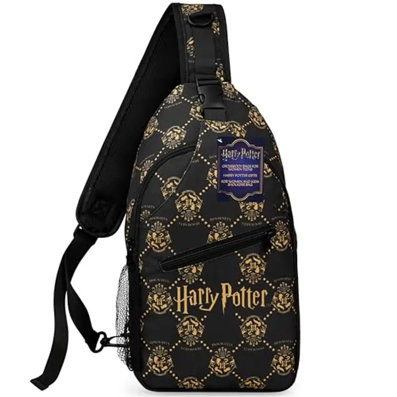 Get Trend Harry Potter Borse a Tracolla Borsa Bambina Ragazza Scompartimenti Multipli Borsa Viaggio con Cinturino Regolabile (Nera Harry Potter)
