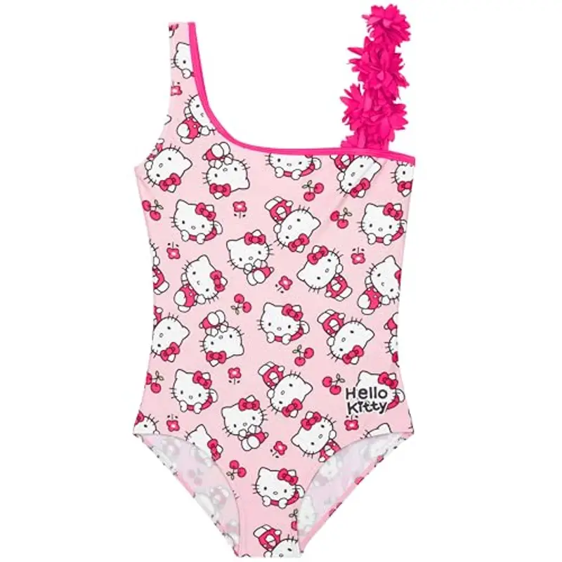 Get Trend Hello Kitty Costume Piscina Bambina Ragazza Costume Intero Elastico Costumi da Bagno Costumi Bimba Idee Regalo (9-10 Anni, Rosa Hello Kitty)