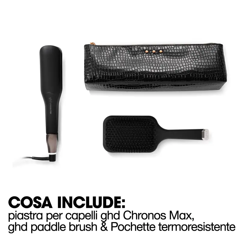 Styler ghd chronos max Gift Set - piastra per capelli professionale + paddle brush - Piastra capelli, Spazzole per capelli, Cofanetto per capelli miniatura 5