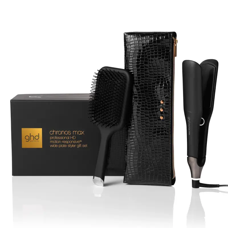 Styler ghd chronos max Gift Set - piastra per capelli professionale + paddle brush - Piastra capelli,Spazzole per capelli,Cofanetto per capelli