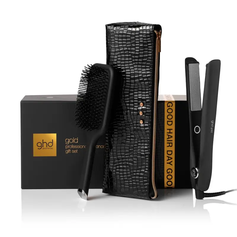 Styler ghd gold® Gift Set - piastra per capelli professionale + paddle brush - Piastra capelli,Spazzole per capelli,Cofanetto per capelli