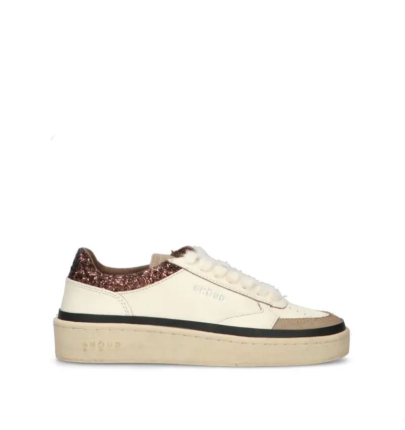 Sneaker donna panna in pelle Vario