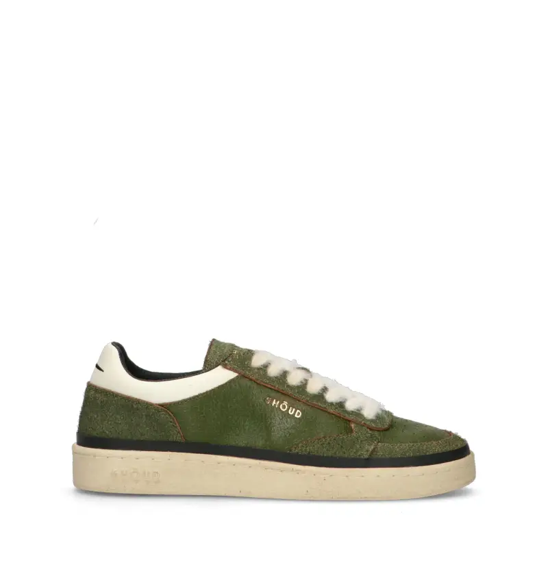 Sneaker uomo verde in pelle Vario
