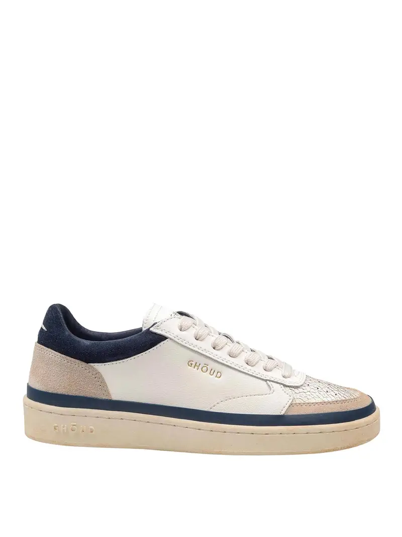 Sneakers Pads Crack Colore Bianco E Blu
