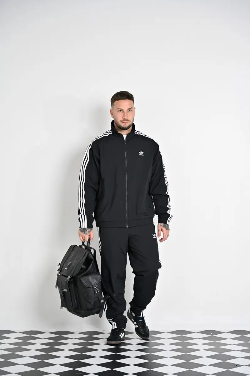 Giacca a vento Adicolor Woven Firebird nera da uomo miniatura 3