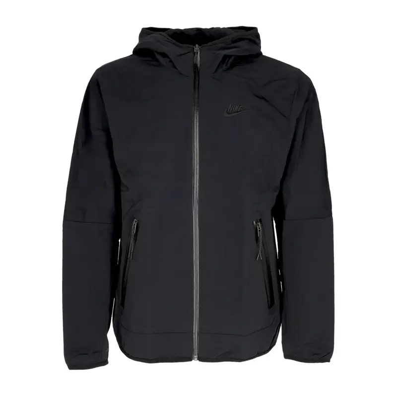 Giacca a Vento Uomo Tech Woven Full-zip Lined Hooded Jacket Black/black