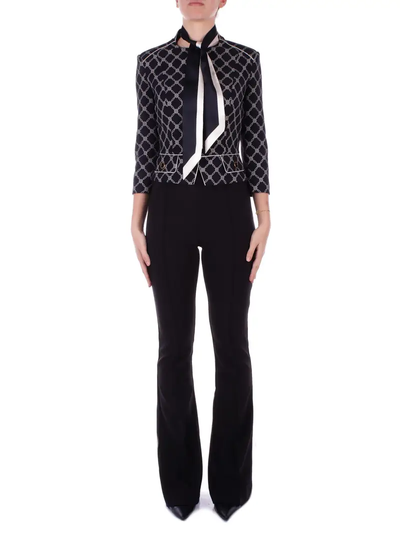 Giacca Donna ELISABETTA FRANCHI Nero burro A righe