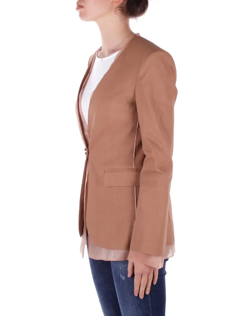 Giacca Donna PINKO Marrone Gallina giacca lino stretch miniatura 2