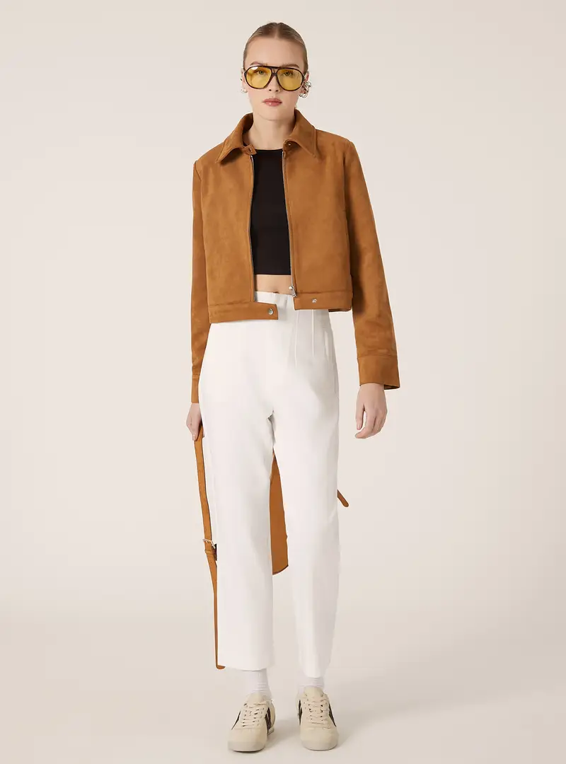 Giacca effetto suede