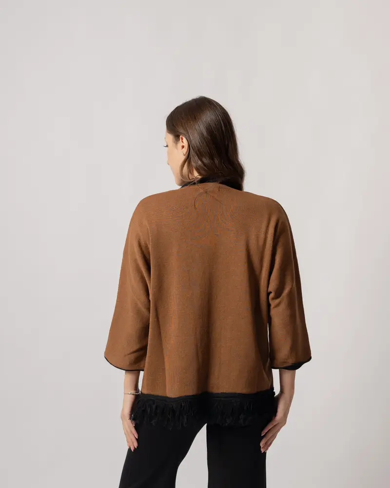 Giacca frange tabacco miniatura 2