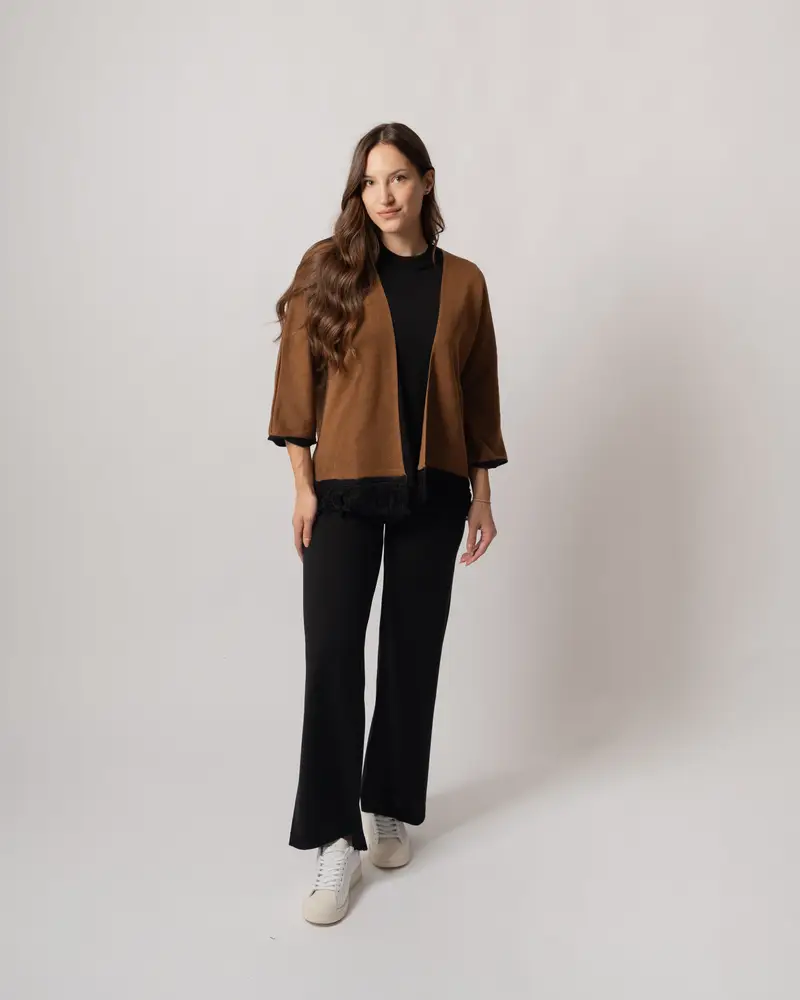 Giacca frange tabacco miniatura 3