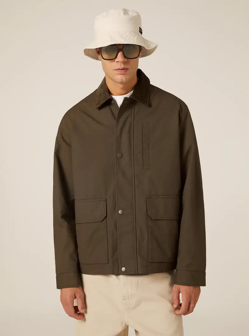 Giacca in canvas boxy fit