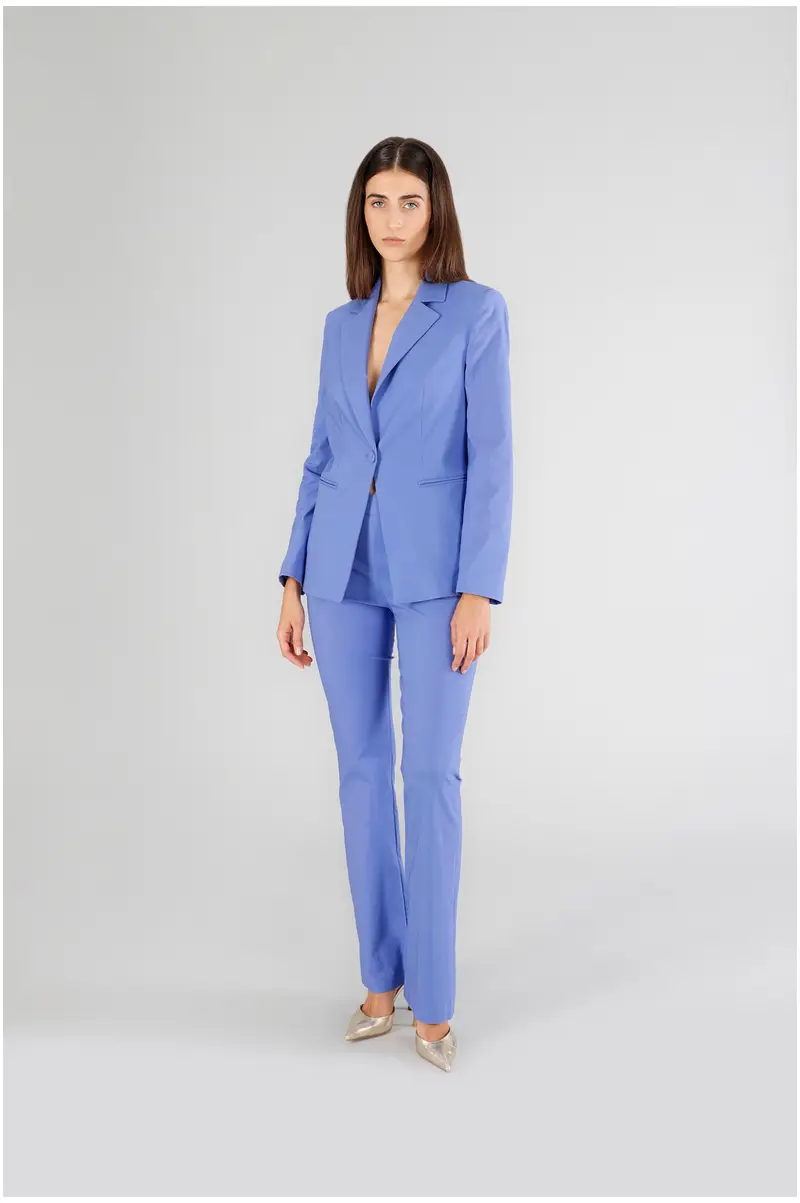 giacca monopetto tessuto superstretch lavanda 42