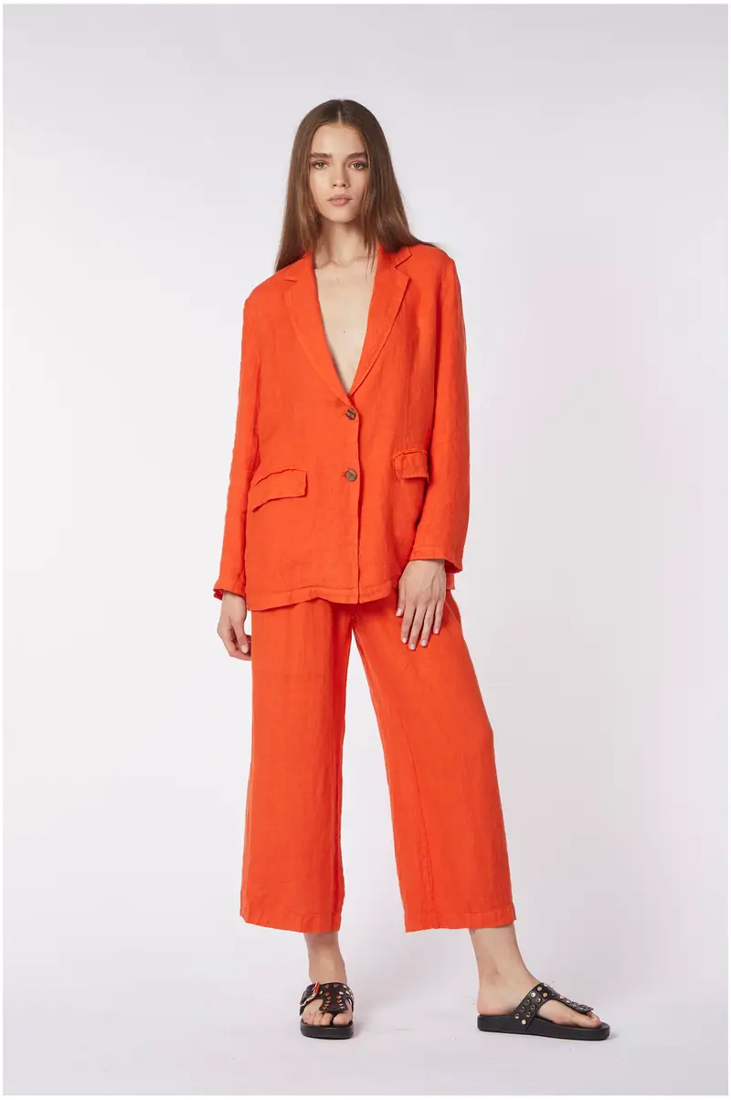 giacca over destrutturata e sfoderata arancio