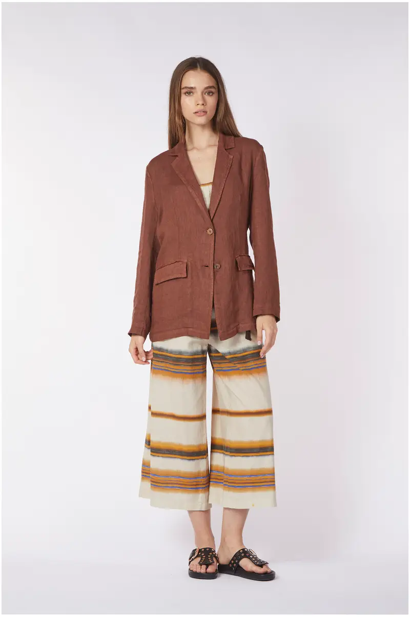 giacca over destrutturata e sfoderata tabacco