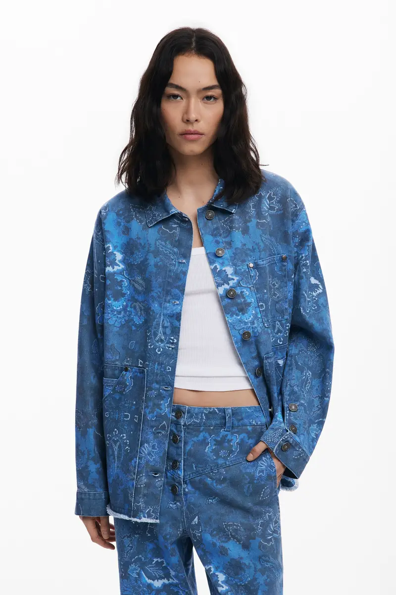 Giacca paisley sfrangiata