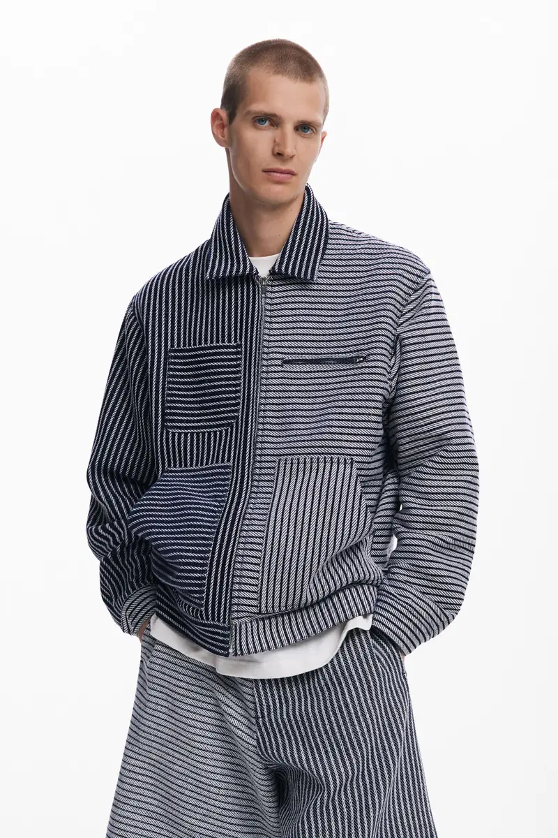 Giacca strutturata a righe