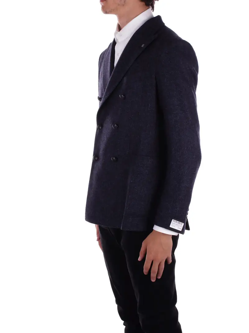 Giacca Uomo TAGLIATORE Blu Spigato miniatura 2