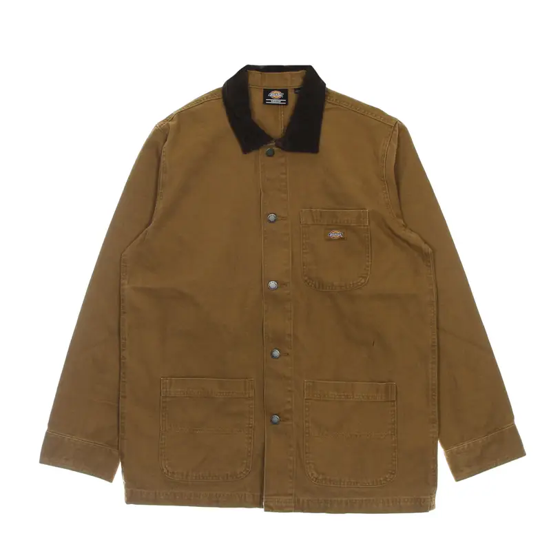 Giacca Workwear Uomo Duck Canvas Summer Chore Coat Stone Washed Brown Duck