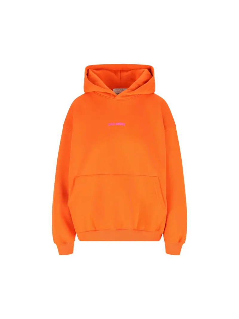 Felpa Con Cappuccio Ciao Amore Cortina Lover ARANCIONE