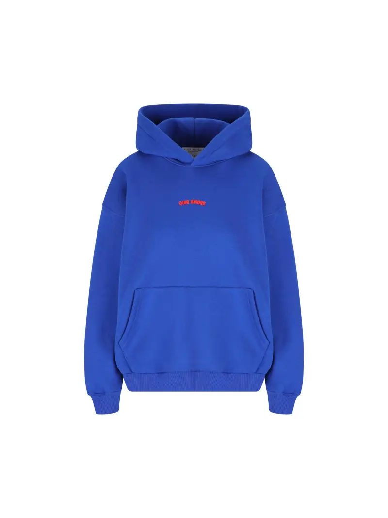 Felpa Con Cappuccio Ciao Amore Cortina Lover BLU