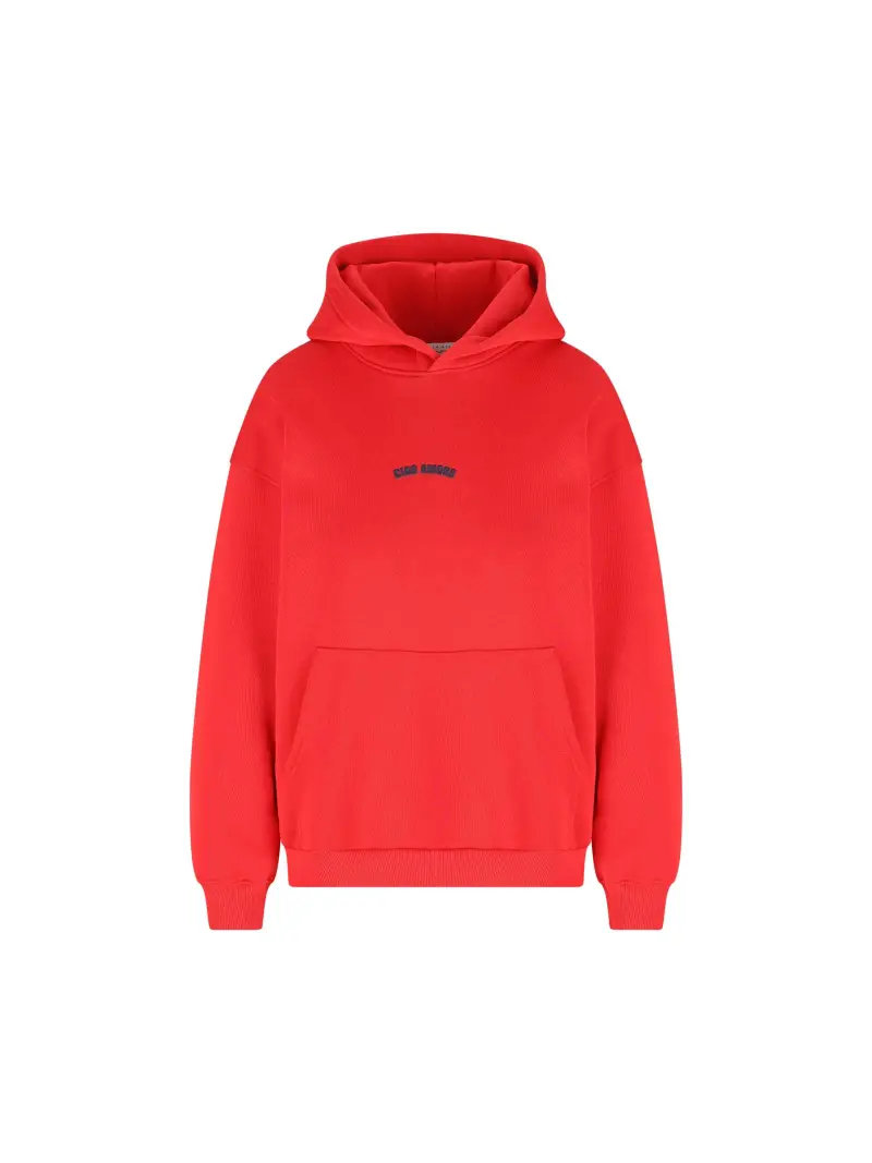 Felpa Con Cappuccio Ciao Amore Cortina Lover ROSSO