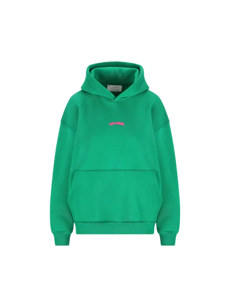 Felpa Con Cappuccio Ciao Amore Cortina Lover VERDE