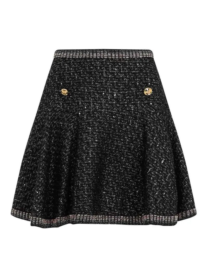 Boucle Mini Skirt Nero