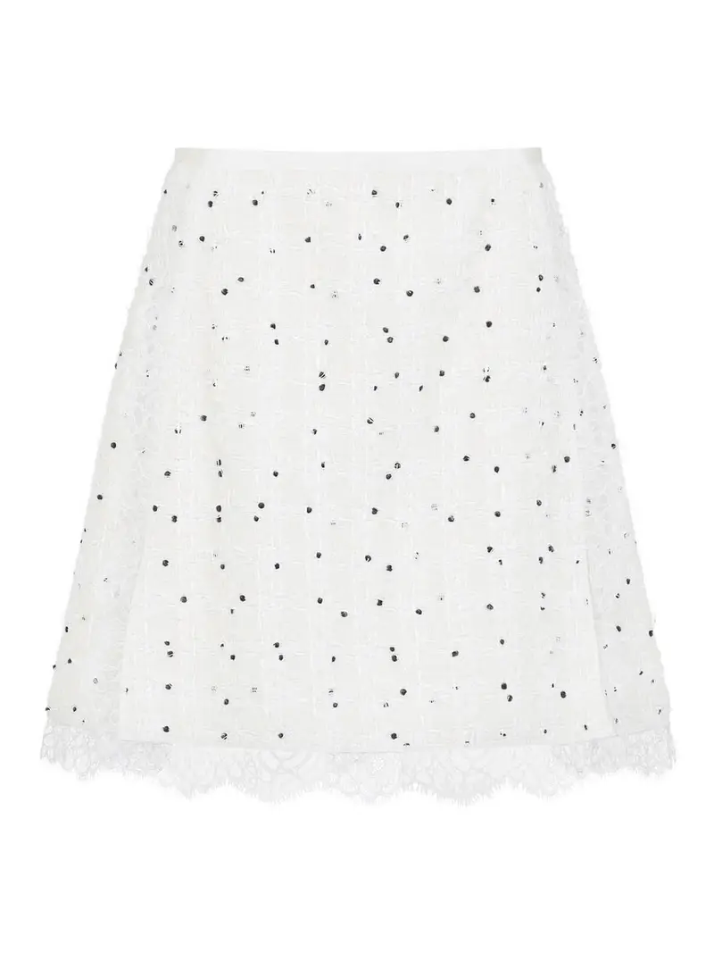 Mini gonna di cotone Bianco