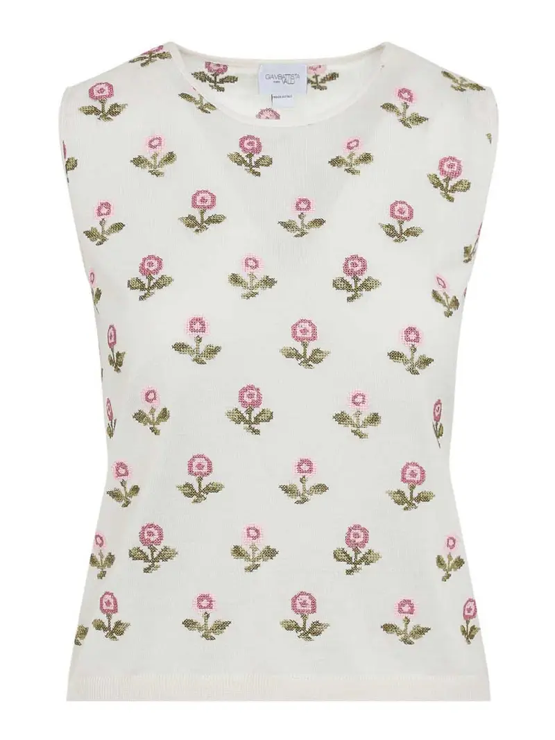 Parte superiore lavorata a maglia Bianco