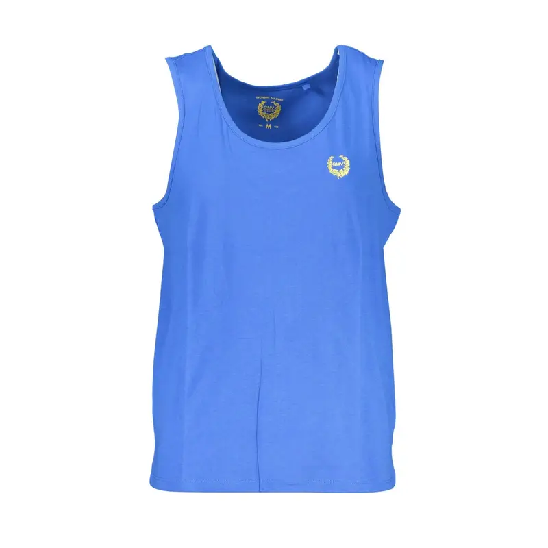 Gian Marco Venturi Canotta Uomo Blu con Ricamo
