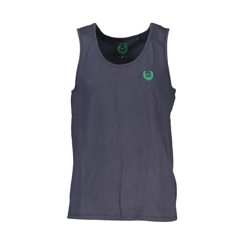 Gian Marco Venturi Canotta Uomo Blu con Ricamo Logo