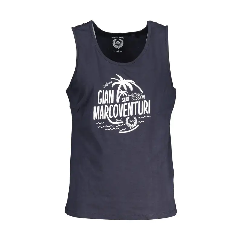 Gian Marco Venturi Canotta Uomo Blu con Stampa Logo