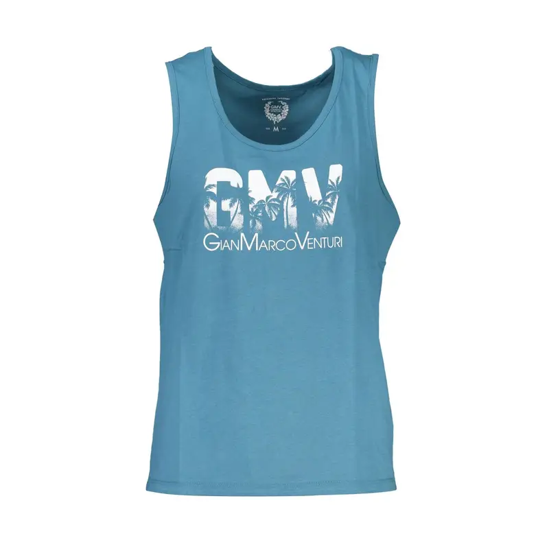 Canotta Uomo Blu Stampa Logo