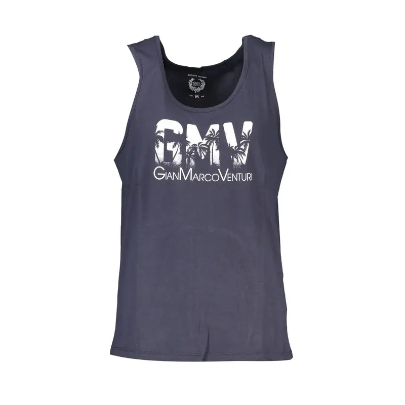 Gian Marco Venturi Canotta Uomo Blu con Stampa Logo