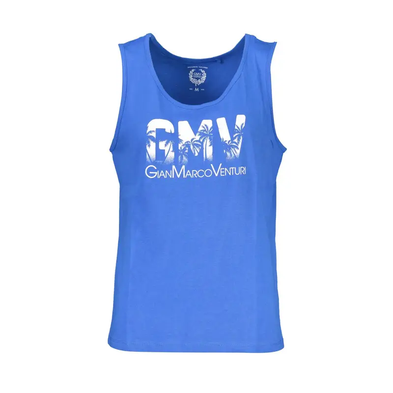 Gian Marco Venturi Canotta Uomo Blu con Stampa Logo