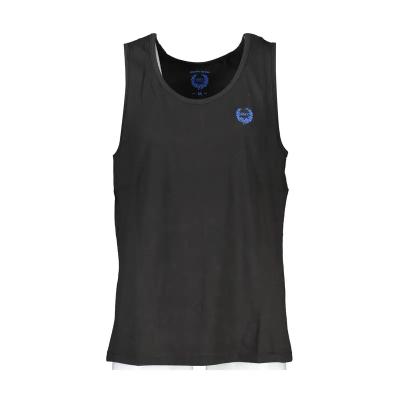 Gian Marco Venturi Canotta Uomo Nera con Ricamo Logo