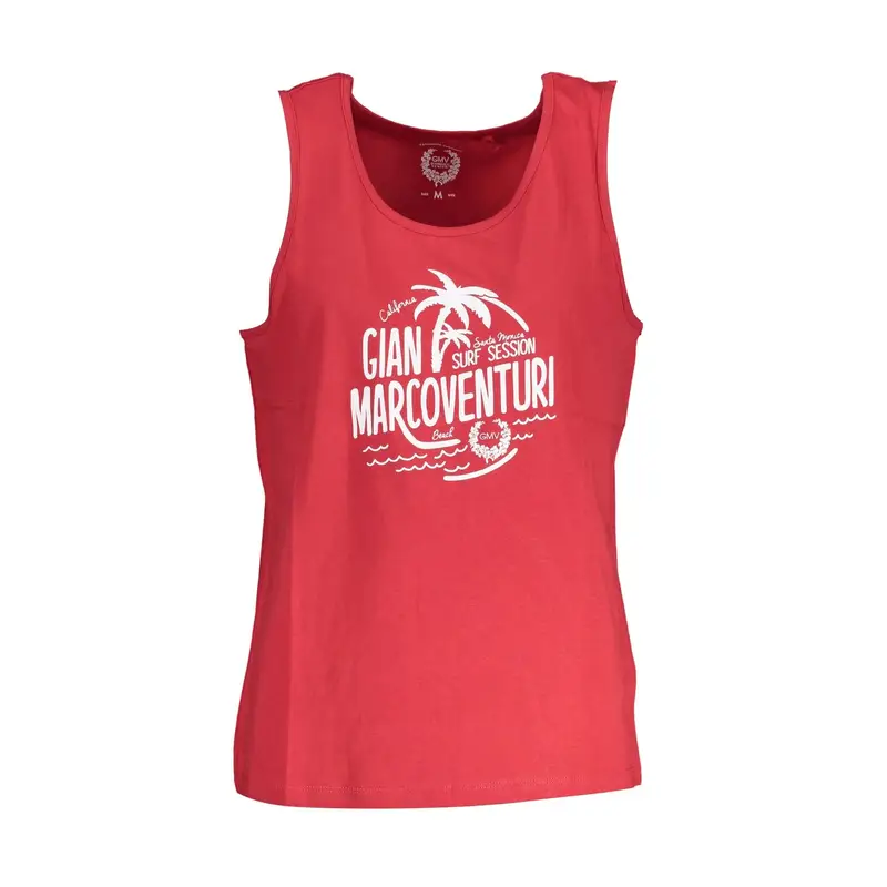 Gian Marco Venturi Canotta Uomo Rossa con Stampa Logo