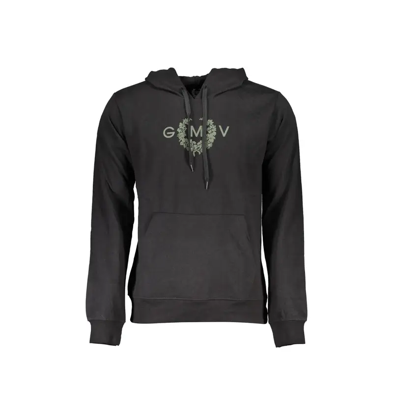 Gian Marco Venturi Felpa a Maniche Lunghe Uomo Nera con Stampa