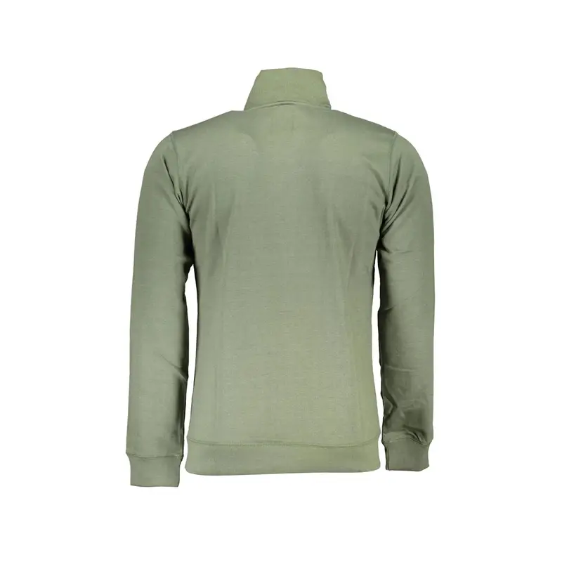 Gian Marco Venturi Felpa Uomo Verde con Zip e Ricamo miniatura 2