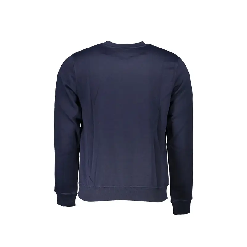 Felpa Uomo Blu Girocollo Felpata Logo miniatura 2